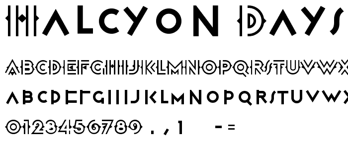 Halcyon Days NF font